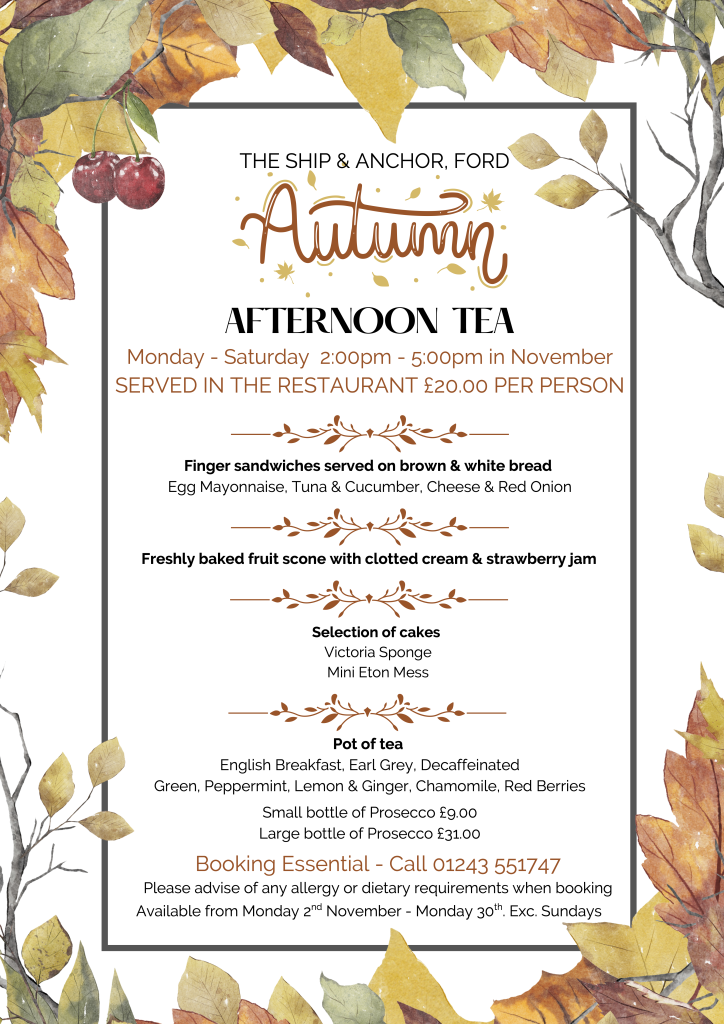 Autumn Afternoon Tea 2026 new