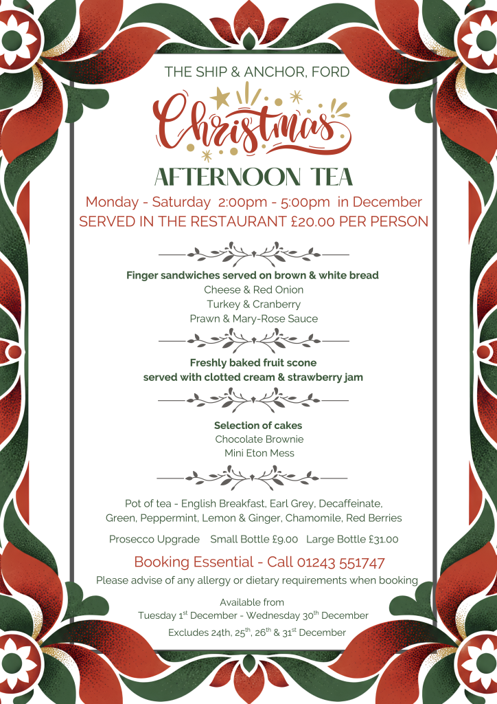 Festive Afternoon Tea 2026 new